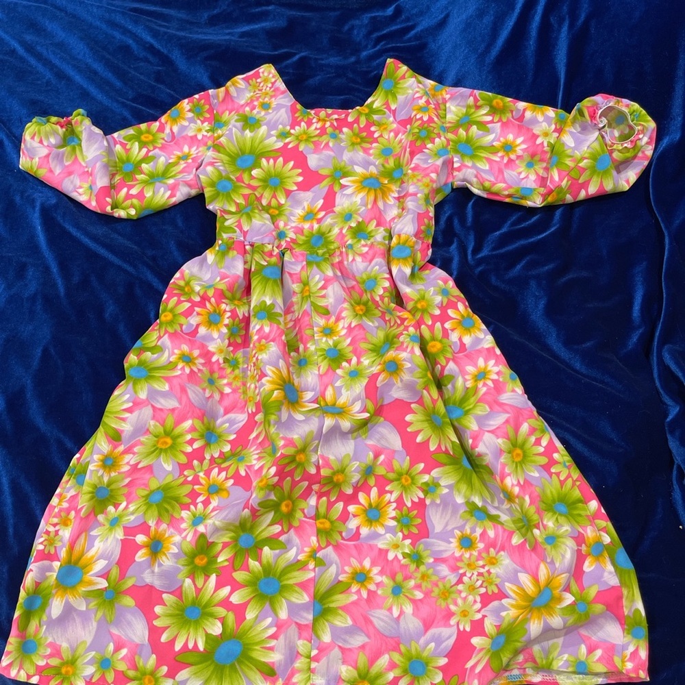 70’s/80’s vintage hand made floral dress